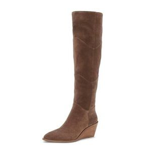 1.State Kern Knee High Low Wedge Pointed Toe Boot